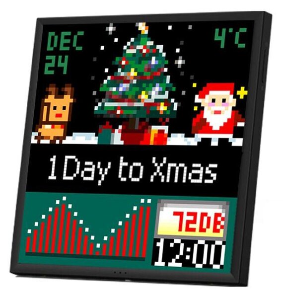 DIVOOM Digitális képkeret PIXOO-64, Fekete