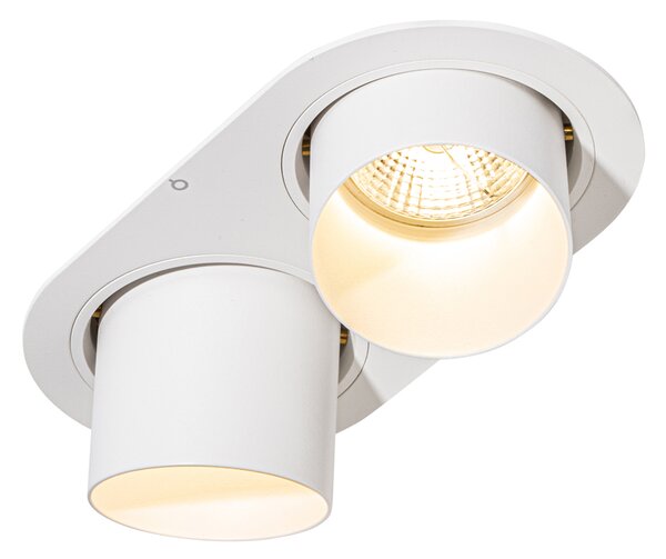 Kerek beépíthető spotlámpa fehér GU10 70 mm dönthető 2-fényes - Installa