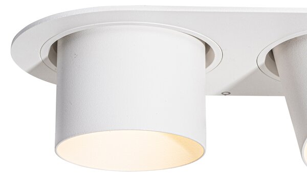 6 darabos süllyesztett spotlámpa szett fehér GU10 70mm dönthető 2-fényű - Installa