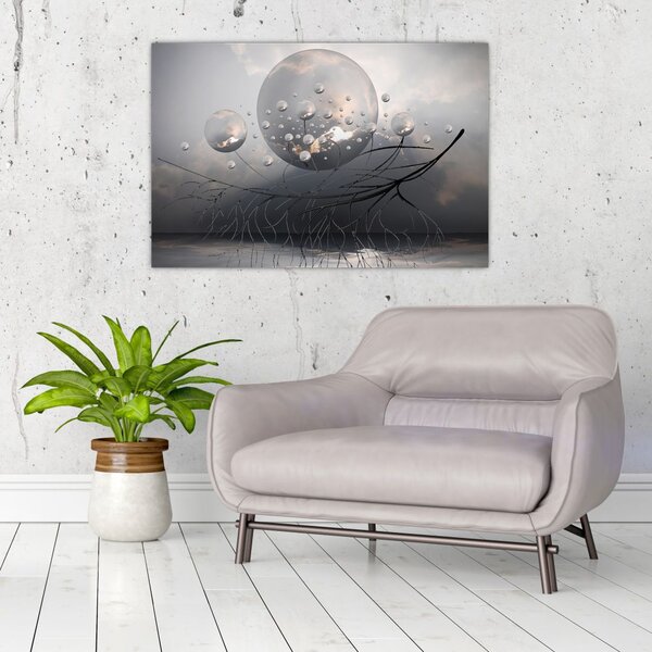 Absztrakt gömbök képe (90x60 cm)