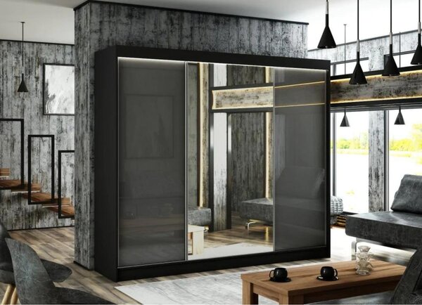 Kvalitní Šatní Skříň Velis 250 cm Bílý mat Bílá