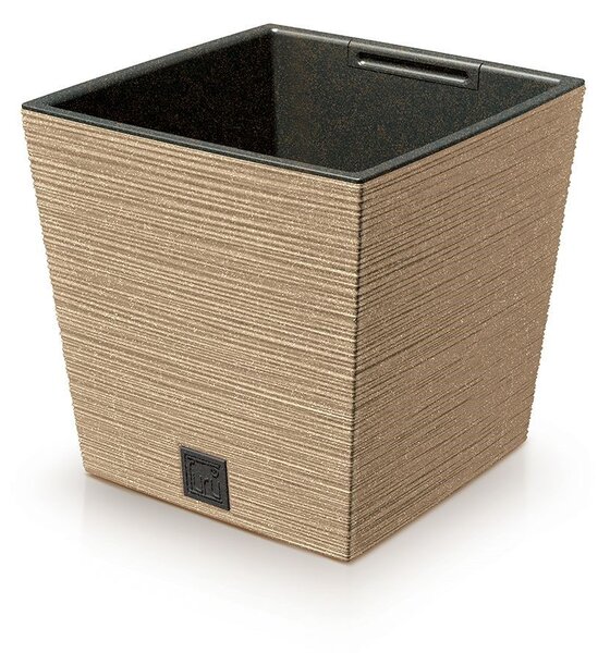 Prosperplast FURU SQUARE LOW ECO WOOD kaspó 24 cm naturo