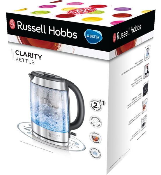 Russell Hobbs Clarity 20760-57 1L üveg vízforraló BRITA szűrővel
