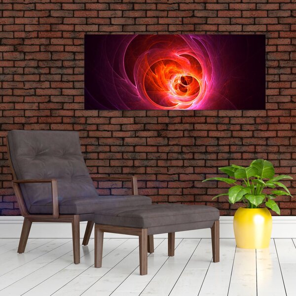 Modern rózsaszín absztrakció képe (120x50 cm)