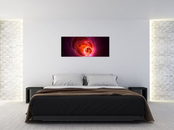 Modern rózsaszín absztrakció képe (120x50 cm)