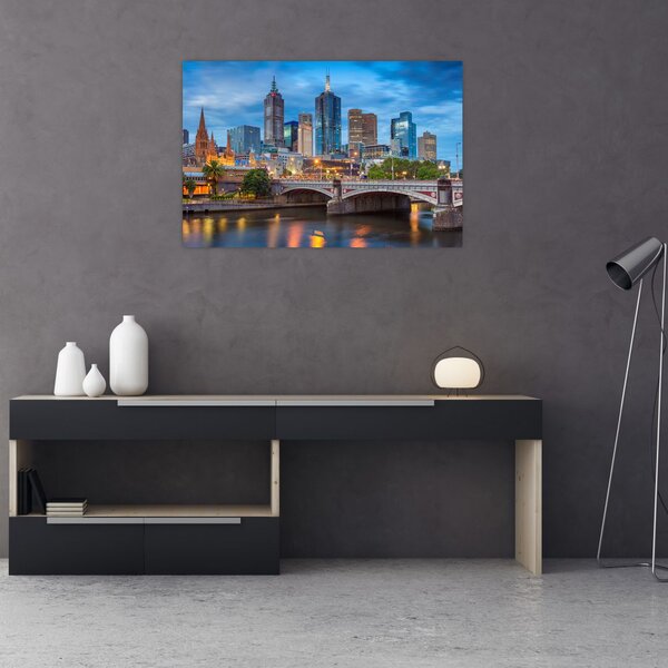 Melbourne város képe (90x60 cm)