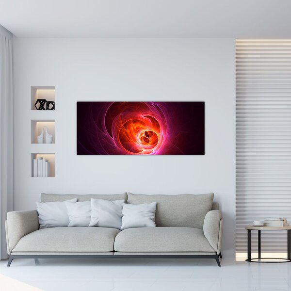 Modern rózsaszín absztrakció képe (120x50 cm)