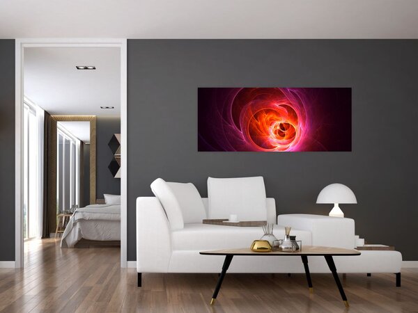 Modern rózsaszín absztrakció képe (120x50 cm)