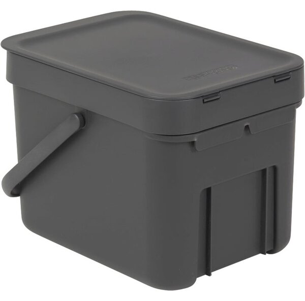 Brabantia Sort & Go 6 literes hulladékgyűjtő szemetes - Sötétszürke