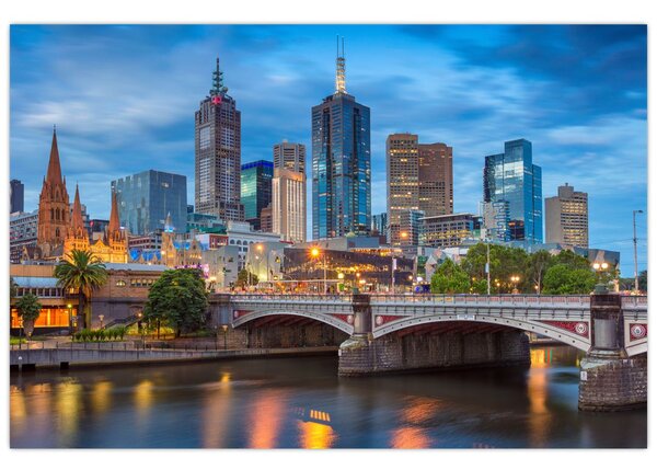 Melbourne város képe (90x60 cm)