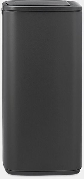Brabantia Bo Touch Bin nyomófedeles hulladékgyűjtő, karcsú, négyzetes forma, műanyag tartály, 30L - O méret, acél, platinaszürke - 238260
