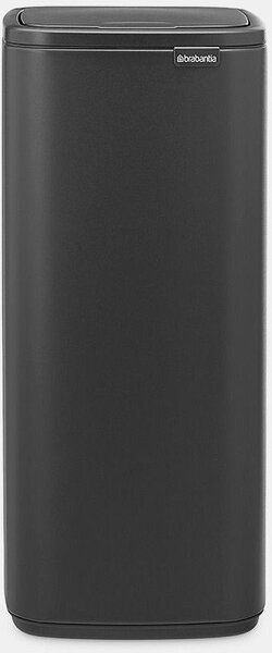 Brabantia Bo Touch Bin nyomófedeles hulladékgyűjtő, karcsú, négyzetes forma, műanyag tartály, 30L - O méret, acél, platinaszürke - 238260
