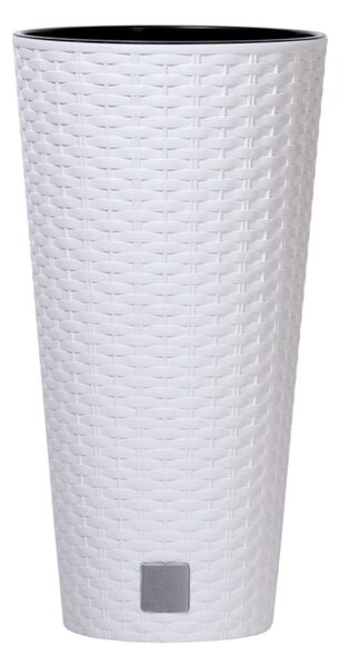 Prosperplast Rato Tubus virágcserép fehér 30 cm-es betéttel