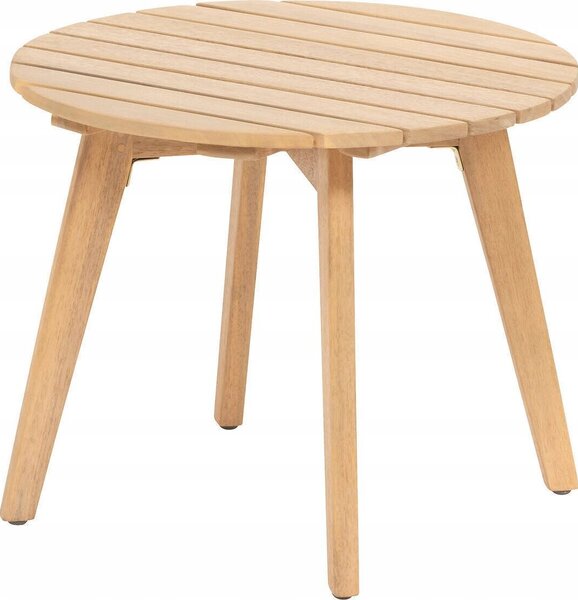 Mesa Auxiliar De Jardín Redonda De Acacia "olvinia" 46x35 Cm