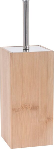 HomeandMode Bambusz WC-kefe Tartóval, 34 cm