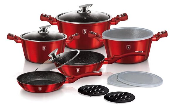 Berlinger Haus Metallic Line Burgundy Edition edénykészlet 13 részes (BH/7030)