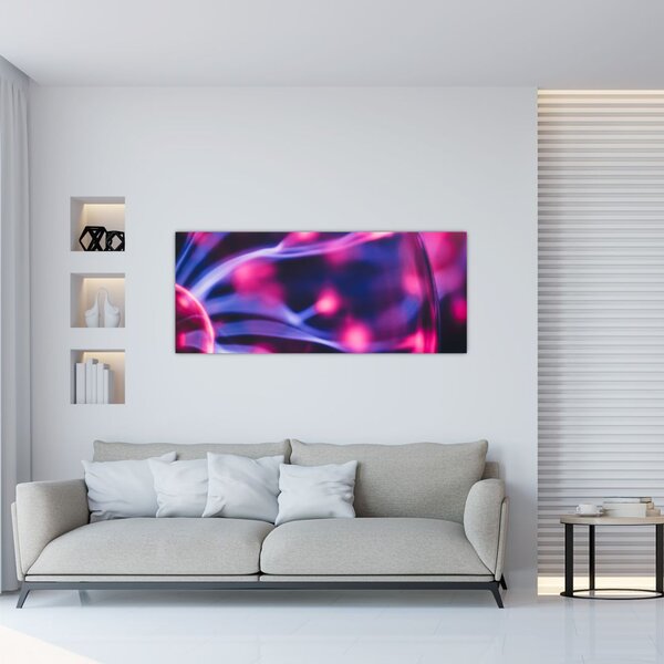 Absztrakt lila kép (120x50 cm)