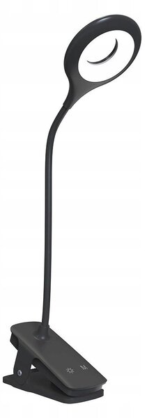 Mini lampka Wozinsky bezprzewodowa lampka LED do czytania z klipsem + kabel USB-C - czarna