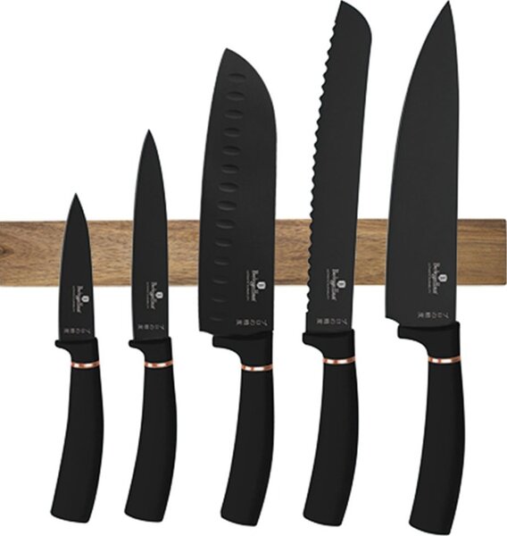 Késkészlet mágneses tartóval Berlinger Haus Black Rose 5 részes