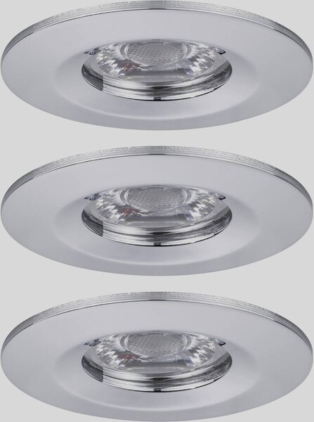 Paulmann EBL Nova mini Coin LED-es beépíthető lámpa 3 részes készlet LED 4 W Króm (94303)