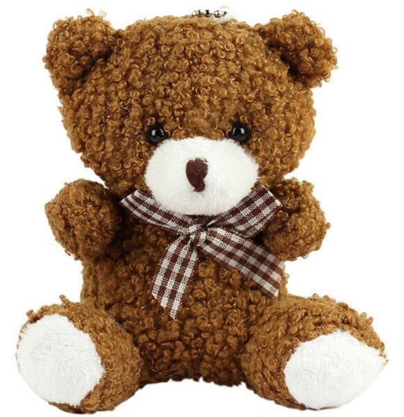 Teddy Mackó Plüss Kulcstartó Medve Medál Dekoráció Barna 8 cm – 22496