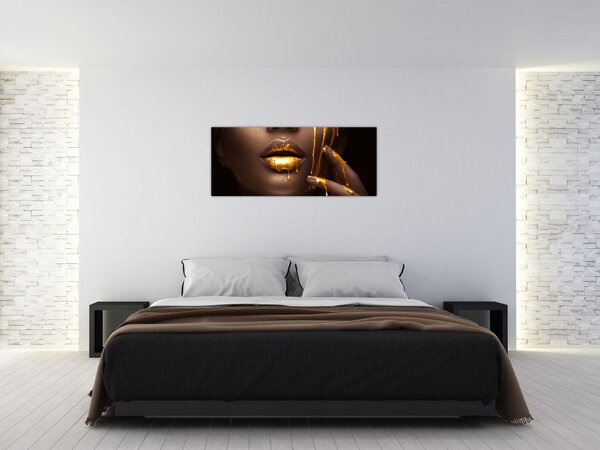 Kép - Nő arany ajkal (120x50 cm)