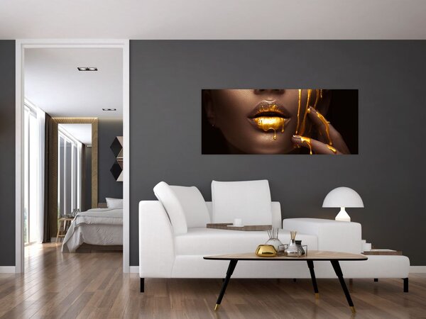 Kép - Nő arany ajkal (120x50 cm)