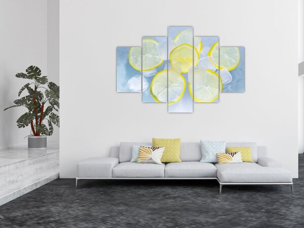 Citrom a jégben képe (150x105 cm)