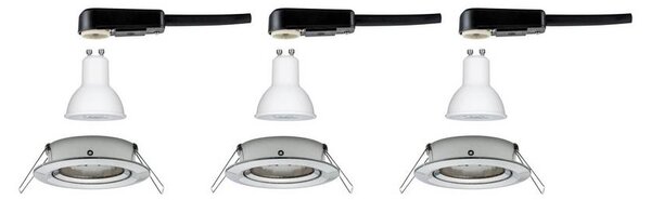 Paulmann Beépíthető lámpa 3 részes készlet LED GU10 19.5 W Fémes (kefélt) (93465)
