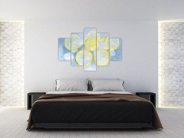 Citrom a jégben képe (150x105 cm)