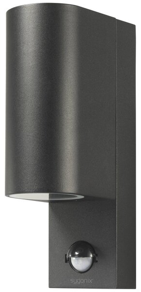 Sygonix LED-es kültéri fali lámpa mozgásérzékelővel GU10 Fekete (SY-6028440)