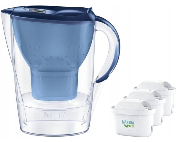 Szűrő kancsó Brita Marella 2,4 l kék + 3 db szűrőbetét