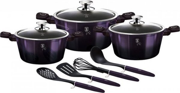BerlingerHaus BH/7141 Purple Eclipse Collection Edénykészlet - Kovácsolt Alumínium, Metál Lila