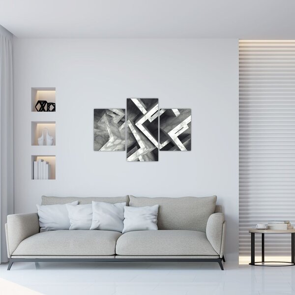 Absztrakt kép kocka (90x60 cm)