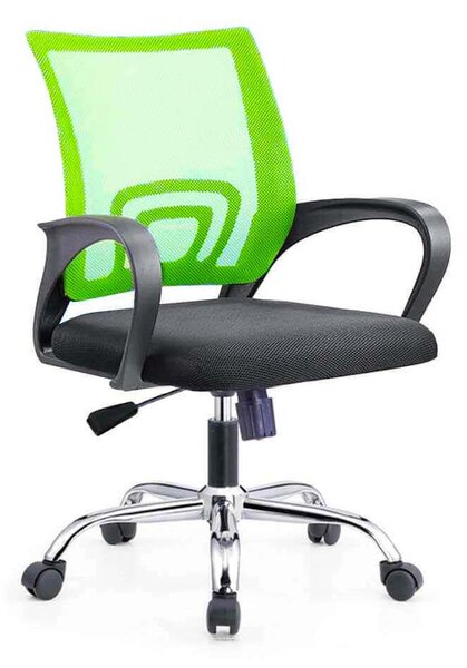 Karfás irodai forgószék zöld