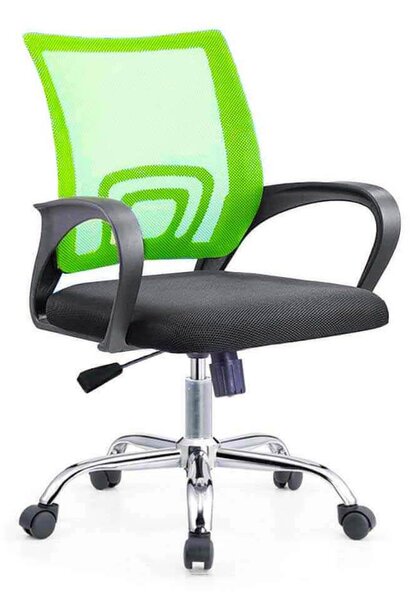 Karfás irodai forgószék zöld