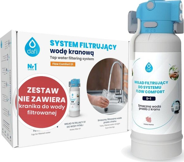 Mosogató alá szerelhető vízszűrő Dafi Flow Comfort D1 kezdő szett csaptelep
