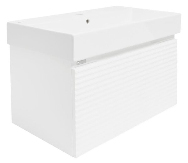 Fürdőszoba szekrény mosdóval Naturel Savona 78x43x44,8 cm fehér fényű SAVONA80BISAT
