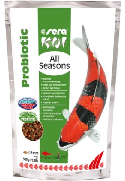 Sera KOI All Seasons Probiotic - Kerti tó Koi Ponty haleledel 500 g