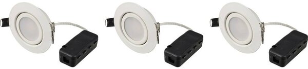 Sygonix LED-es beépíthető lámpa 3 részes készlet EEK: F (A - G) LED 5.5 W Fehér (SY-6610778)