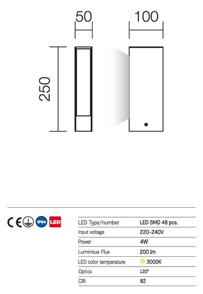 Twin kültéri LED állólámpa, sötétbarna 10289