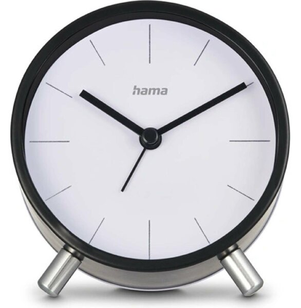 Hama 222226 Flores Asztali ébresztő óra Ø 12cm - Fekete