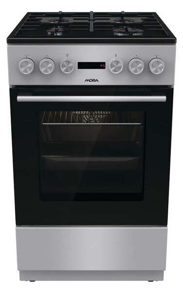 Mora K4255C1S Kombinált 4 zónás szabadonálló Gáz/Elektromos Tűzhely - Ezüst
