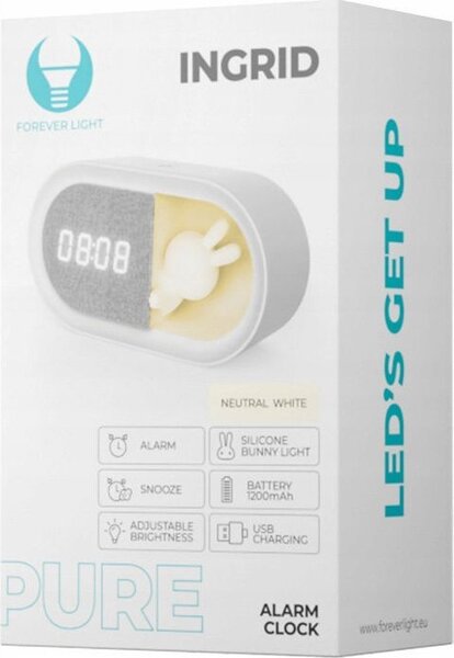 Forever Light FNL-05 Alarm clock with LED Bunny night light