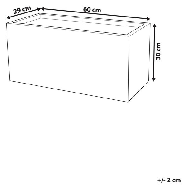 Virágcserép MYRA 60 cm Fehér