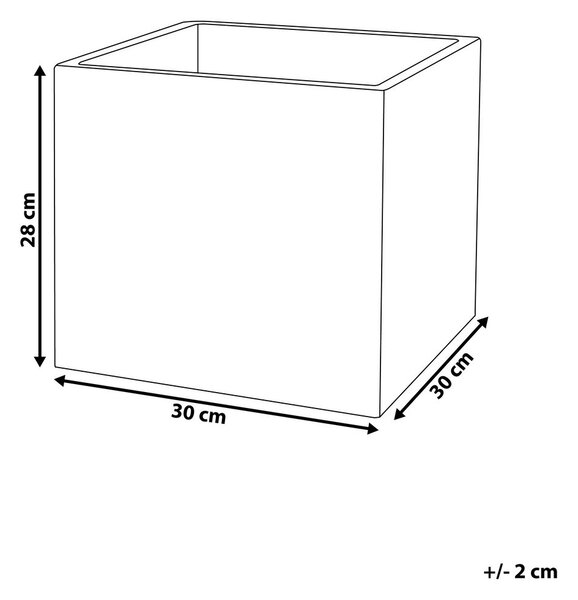 Virágcserép PAROS 30 cm Fekete