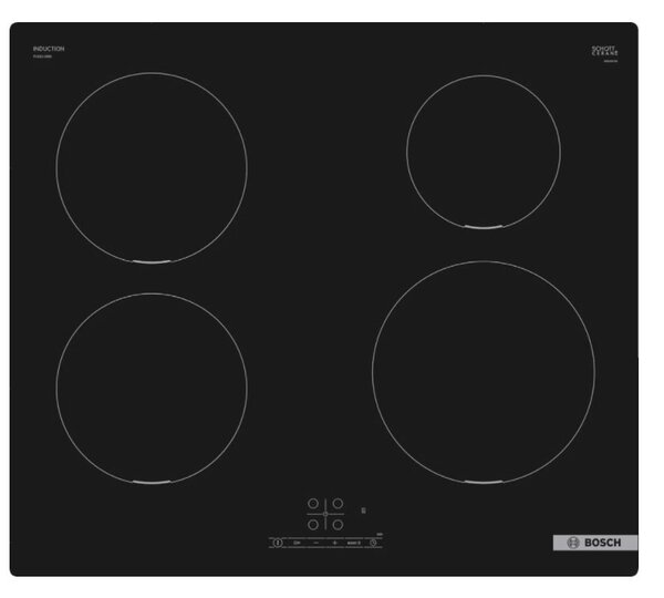 Bosch Serie 4 PUE611BB5D főzőlap Fekete Beépített 59.2 cm Zónás indukciós főzőlap 4 zóna