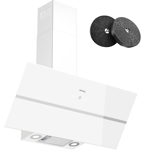 ISEASY Fali páraelszívó 90 cm ferde 45° A++ LED fehér TV1390D4-CC-I2