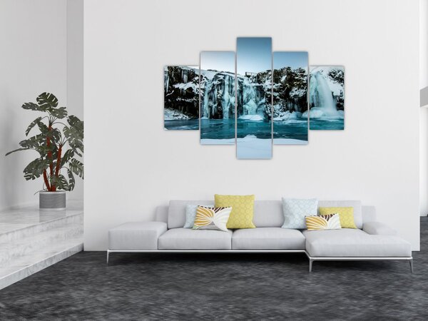 Befagyott vízesés képe (150x105 cm)