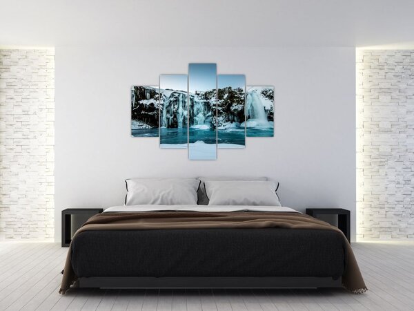 Befagyott vízesés képe (150x105 cm)